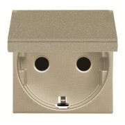 2CLA228810N1901 Розетка SCHUKO с заземлением, с крышкой, со шторками, 16А / 250В, серия Zenit, цвет шампань