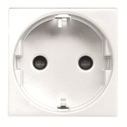 2CLA228860N1101 Розетка SCHUKO с заземлением и безвинтовыми клеммами, со шторками, 16А / 250В, серия Zenit, цвет альпийский белый