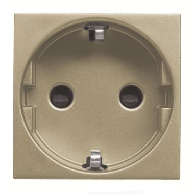 2CLA228860N1901 Розетка SCHUKO с заземлением и безвинтовыми клеммами, со шторками, 16А / 250В, серия Zenit, цвет шампань 2CLA228860N1901 Розетка SCHUKO с заземлением и безвинтовыми клеммами, со шторками, 16А / 250В, серия Zenit, цвет шампань