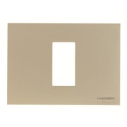 2CLA247100N1901 Рамка итальянского стандарта на 1 модуль, серия Zenit, цвет шампань