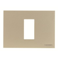 2CLA247100N1901 Рамка итальянского стандарта на 1 модуль, серия Zenit, цвет шампань