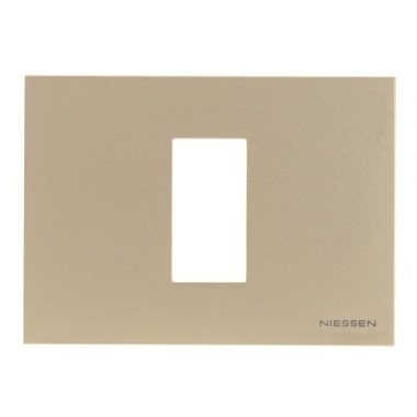 2CLA247100N1901 Рамка итальянского стандарта на 1 модуль, серия Zenit, цвет шампань