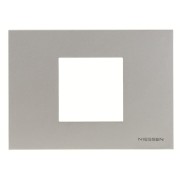 2CLA247200N1301 Рамка итальянского стандарта на 2 модуля, серия Zenit, цвет серебристый