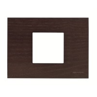 2CLA247200N2101 Рамка итальянского стандарта 3M, 2-модульная, базовая, серия Zenit, цвет натуральное дерево венге