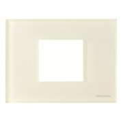 2CLA247200N3001 Рамка итальянского стандарта 3M, 2-модульная, базовая, серия Zenit, цвет стекло белое