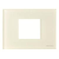 2CLA247200N3001 Рамка итальянского стандарта 3M, 2-модульная, базовая, серия Zenit, цвет стекло белое