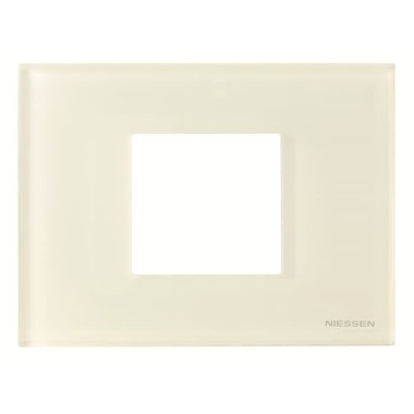 2CLA247200N3001 Рамка итальянского стандарта 3M, 2-модульная, базовая, серия Zenit, цвет стекло белое