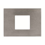 2CLA247200N4001 Рамка итальянского стандарта 3M, 2-модульная, базовая, серия Zenit, цвет натуральная сталь