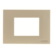 2CLA247300N1901 Рамка итальянского стандарта на 3 модуля, серия Zenit, цвет шампань