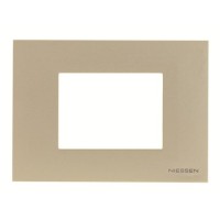 2CLA247300N1901 Рамка итальянского стандарта на 3 модуля, серия Zenit, цвет шампань