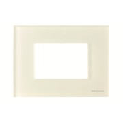 2CLA247300N3001 Рамка итальянского стандарта на 3 модуля, серия Zenit, стекло белое