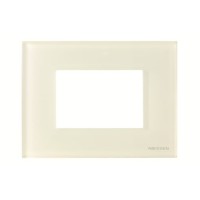 2CLA247300N3001 Рамка итальянского стандарта на 3 модуля, серия Zenit, стекло белое