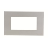 2CLA247400N1301 Рамка итальянского стандарта на 4 модуля, серия Zenit, цвет серебристый