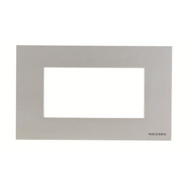 2CLA247400N1301 Рамка итальянского стандарта на 4 модуля, серия Zenit, цвет серебристый