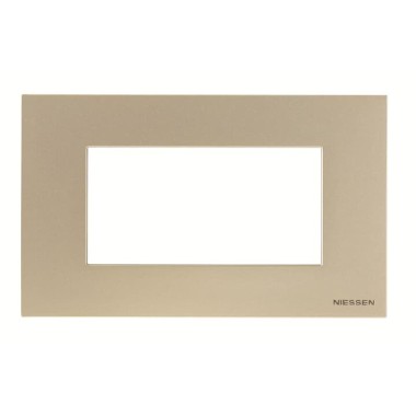 2CLA247400N1901 Рамка итальянского стандарта на 4 модуля, серия Zenit, цвет шампань