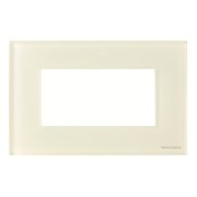 2CLA247400N3001 Рамка итальянского стандарта на 4 модуля, серия Zenit, стекло белое