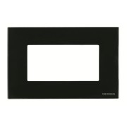 2CLA247400N3101 Рамка итальянского стандарта на 4 модуля, серия Zenit, стекло чёрное