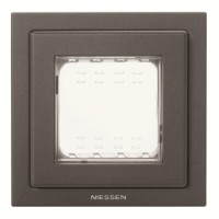 2CLA327100N1801 Рамка монтажная 1-постовая, 2-модульная, рамка+набор монтажный IP55, FM, серия Zenit, цвет антрацит