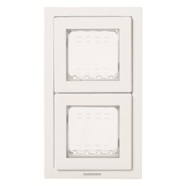 2CLA327200N1101 Рамка монтажная 2-постовая, 2-модульная, рамка+набор монтажный IP55, FM, серия Zenit, цвет белый