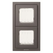 2CLA327200N1801 Рамка монтажная 2-постовая, 2-модульная, рамка+набор монтажный IP55, FM, серия Zenit, цвет антрацит