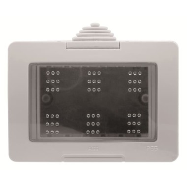2CLA339100N1101 Коробка IP55 для открытой установки на 3 модуля, серия Zenit/Stylo