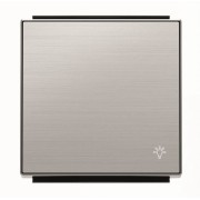 2CLA850420A1401 Клавиша для 1-клавишных выключателей/переключателей/кнопок с символом СВЕТ, серия SKY, цвет нержавеющая сталь