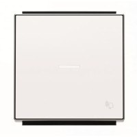 2CLA850430A1101 Клавиша для 1-клавишных выключателей/переключателей/кнопок с символом ЗВОНОК и линзой подсветки, серия SKY, цвет альпийский белый