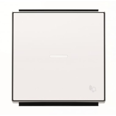 2CLA850430A1101 Клавиша для 1-клавишных выключателей/переключателей/кнопок с символом ЗВОНОК и линзой подсветки, серия SKY, цвет альпийский белый