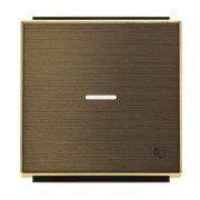 2CLA850430A1201 Клавиша для 1-клавишных выключателей/переключателей/кнопок с символом ЗВОНОК и линзой подсветки, серия SKY, цвет античная латунь