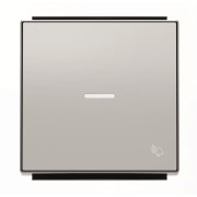 2CLA850430A1301 Клавиша для 1-клавишных выключателей/переключателей/кнопок с символом ЗВОНОК и линзой подсветки, серия SKY, цвет серебристый алюмини