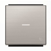 2CLA850430A1401 Клавиша для 1-клавишных выключателей/переключателей/кнопок с символом ЗВОНОК и линзой подсветки, серия SKY, цвет нержавеющая сталь