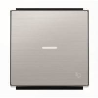 2CLA850430A1401 Клавиша для 1-клавишных выключателей/переключателей/кнопок с символом ЗВОНОК и линзой подсветки, серия SKY, цвет нержавеющая сталь