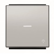 2CLA850440A1301 Клавиша для 1-клавишных выключателей/переключателей/кнопок с символом СВЕТ и линзой подсветки, серия SKY, цвет серебристый алюминий