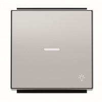 2CLA850440A1301 Клавиша для 1-клавишных выключателей/переключателей/кнопок с символом СВЕТ и линзой подсветки, серия SKY, цвет серебристый алюминий