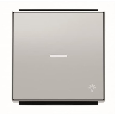 2CLA850440A1301 Клавиша для 1-клавишных выключателей/переключателей/кнопок с символом СВЕТ и линзой подсветки, серия SKY, цвет серебристый алюминий