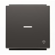 2CLA850440A1501 Клавиша для 1-клавишных выключателей/переключателей/кнопок с символом СВЕТ и линзой подсветки, серия SKY, цвет чёрный барх.