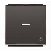 2CLA850440A1501 Клавиша для 1-клавишных выключателей/переключателей/кнопок с символом СВЕТ и линзой подсветки, серия SKY, цвет чёрный барх.