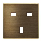 2CLA853700A1201 Накладка для механизма розетки GB (британского) стандарта, серия SKY, цвет античная латунь