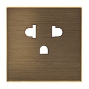 2CLA853800A1201 Накладка для механизма розетки EU/US (смешанного) стандарта, серия SKY, цвет античная латунь