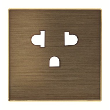 2CLA853800A1201 Накладка для механизма розетки EU/US (смешанного) стандарта, серия SKY, цвет античная латунь