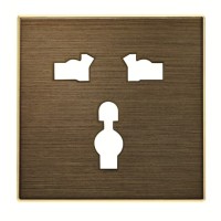 2CLA853900A1201 Накладка для механизма универсальной розетки, серия SKY, цвет античная латунь