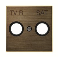 2CLA855010A1201 Накладка для TV-R-SAT розетки, серия SKY, цвет античная латунь