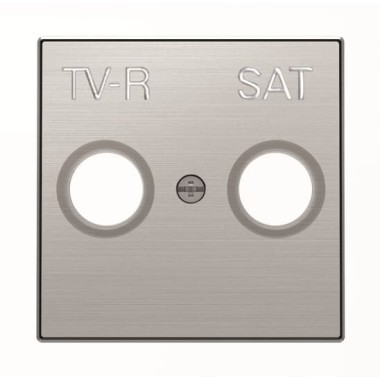 2CLA855010A1401 Накладка для TV-R-SAT розетки, серия SKY, цвет нержавеющая сталь