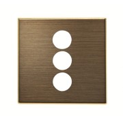 2CLA855530A1201 Накладка для механизма 3xRCA разъёма/коннектора, серия SKY, цвет античная латунь