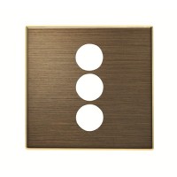 2CLA855530A1201 Накладка для механизма 3xRCA разъёма/коннектора, серия SKY, цвет античная латунь