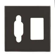 2CLA855540A1501 Накладка для мех.VGA+mj3.5mm,SKY,ч.барх.