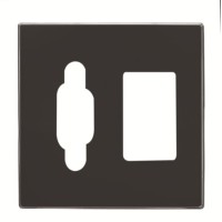 2CLA855540A1501 Накладка для мех.VGA+mj3.5mm,SKY,ч.барх.