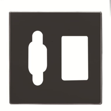 2CLA855540A1501 Накладка для мех.VGA+mj3.5mm,SKY,ч.барх.