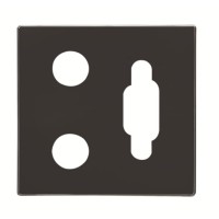 2CLA855560A1501 Накладка для мех.VGA+2RCA,SKY,ч.барх.