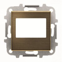 2CLA856800A1201 Накладка для механизма цифрового FM-радио арт.9368 и/или механизма (блока) ДУ арт.9368.2, серия SKY, цвет античная латунь